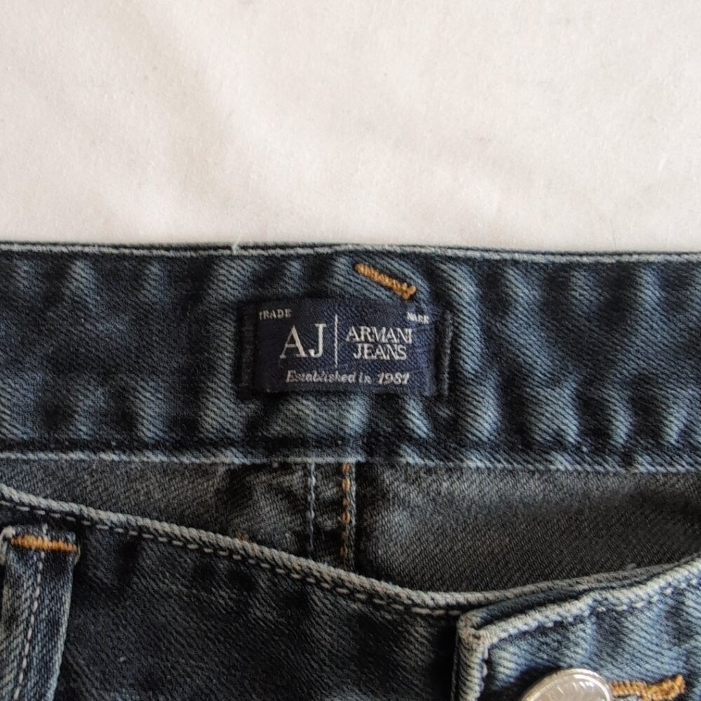 Armani Jeans Men's Blue Denim Jeans Straight Leg Bootcut, US 36 - Picture 3 of 10